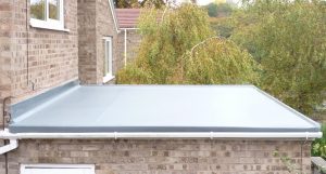 Domestic garage flat roof